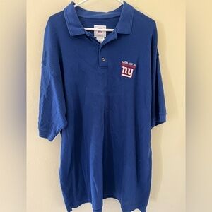 NFL Vinatge Heavyweight Cotton NY Giants Polo Blue Size 2XL